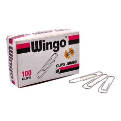 CLIP METÁLICO JUMBO 100 UNIDADES WINGO 5100