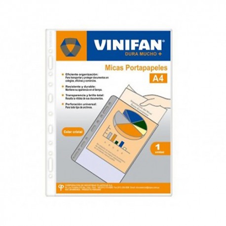 Funda Porta Papel Pvc A-4 Vinifan