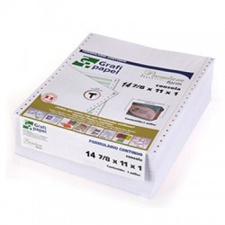 PAPEL CONTINUO BOND 75GR 14 7/8" X 11 X 1 X 500 UNIDADES GRAFIPAPEL