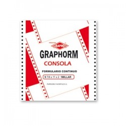 PAPEL CONTINUO CONSOLA 5 1/2 - 56GRS 9 7/8" X 11 X 1 X 500 UNIDADES GRAPHOS