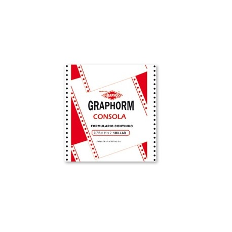 PAPEL CONTINUO CONSOLA 5 1/2 - 56GRS 9 7/8" X 11 X 1 X 500 UNIDADES GRAPHOS